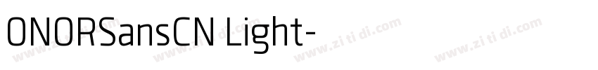 ONORSansCN Light字体转换